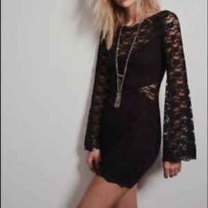 Free People Black Lovely in Lace